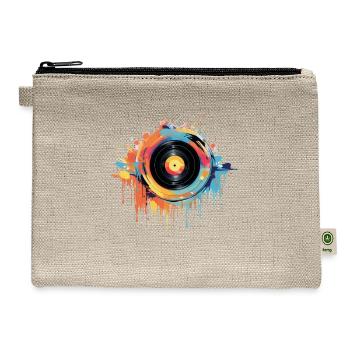 Retro Vinyl Jam - Hemp Carry All Pouch - natural - Front