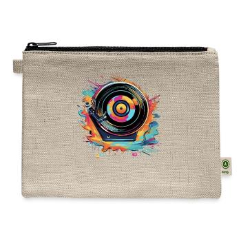 Retro Vinyl Jam - Hemp Carry All Pouch - natural - Front