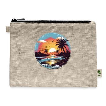 Sunset Surf - Hemp Carry All Pouch - natural - Front