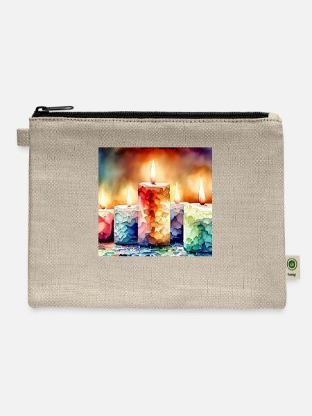 Candles - Hemp Carry All Pouch - natural