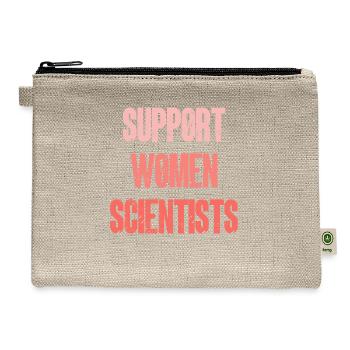 Support Women Scientists - Hemp Carry All Pouch - natural - Front