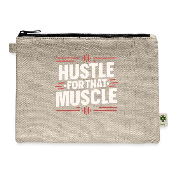 hustle for that muscle - Hemp Carry All Pouch - natural - Front