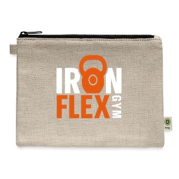 iron flex gym - Hemp Carry All Pouch - natural - Front