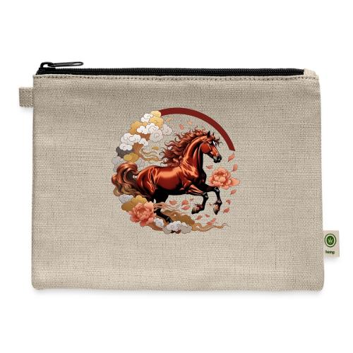 Year of the Horse T Shirt, Lunar New Year Gift - Hemp Carry All Pouch
