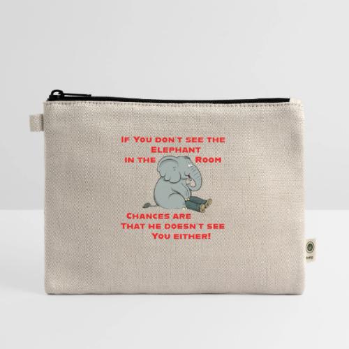 Elephant in the Room Meme - Hemp Carry All Pouch