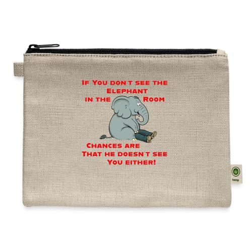 Elephant in the Room Meme - Hemp Carry All Pouch