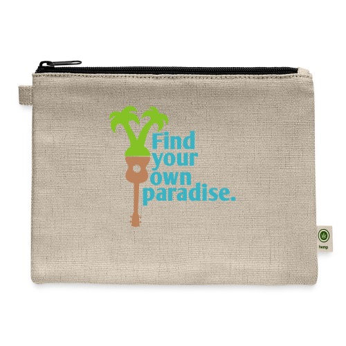 Find Your Own Paradise - Hemp Carry All Pouch