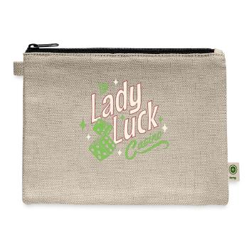 the lady luck casino - Hemp Carry All Pouch - natural - Front