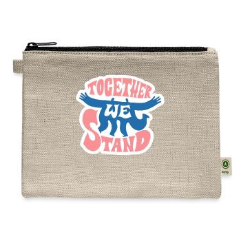 together we stand - Hemp Carry All Pouch - natural - Front