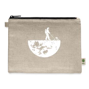 Develop The Moon Funny - Hemp Carry All Pouch - natural - Front