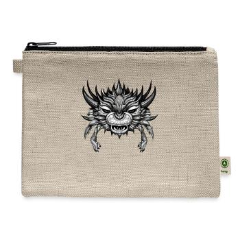crab dragon original - Hemp Carry All Pouch - natural - Front