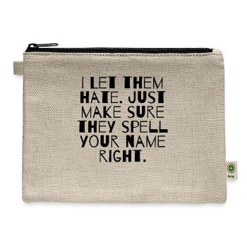 letthemhatehighres - Hemp Carry All Pouch - natural - Front