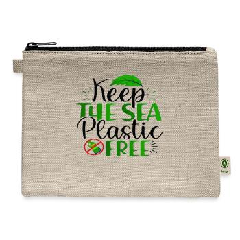 Save The Earth Eco Tee Shirt design - Hemp Carry All Pouch - natural - Front