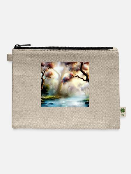 Spring day - Hemp Carry All Pouch - natural