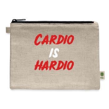 Cardio Is Hardio Funny Cardiologist Medical ECG - Hemp Carry All Pouch - natural - Front