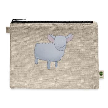 Fluffy Sheepy Lamb Pal - Hemp Carry All Pouch - natural - Front