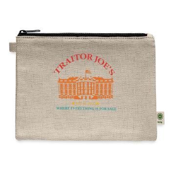 Traitor Joe's Est 01-20-21 Where Everything Is For - Hemp Carry All Pouch - natural - Front