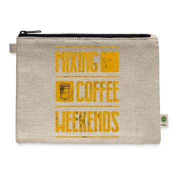 Mixing Coffee Weekends - Hemp Carry All Pouch - natural - Front