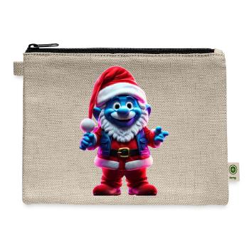 Daddy Santa ,The Papa, Papa Decor, Papa Xmas - Hemp Carry All Pouch - natural - Front