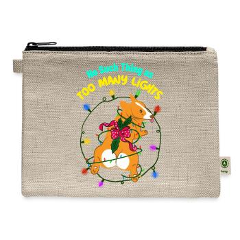 No Such Thing As Too Many Lights - Hemp Carry All Pouch - natural - Front