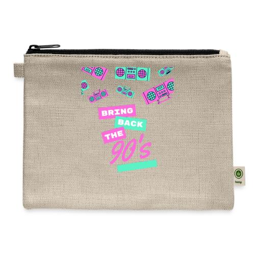 Bring Back The 90s Nostalgia Design| Retro 90s Art - Hemp Carry All Pouch