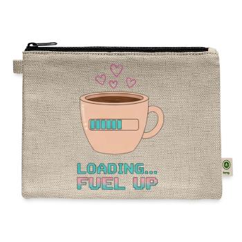 Coffee Loading… - Hemp Carry All Pouch - natural - Front