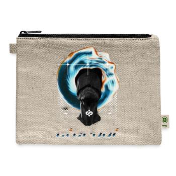 Cosmic Veil Hooded Nebula - Hemp Carry All Pouch - natural - Front