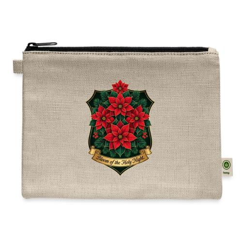 Poinsettia Crest T-Shirt - Hemp Carry All Pouch