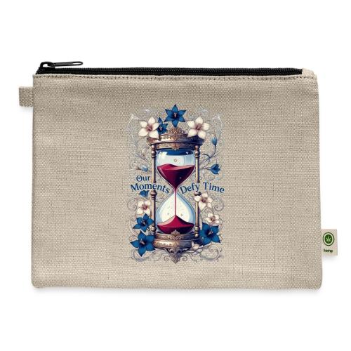 Our Moments Defy Time Hourglass Gifts T-Shirt - Hemp Carry All Pouch