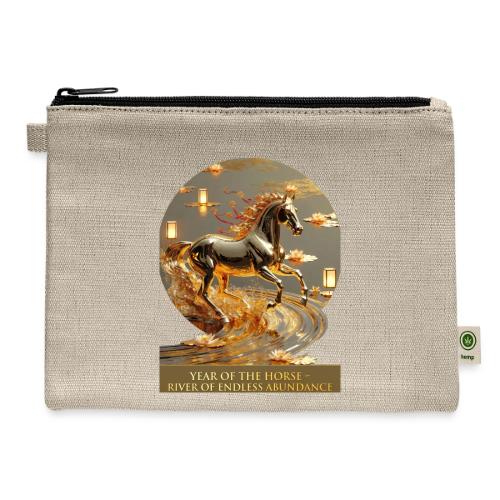 Year of the Horse Abundance T Shirt, Lunar NY Gift - Hemp Carry All Pouch