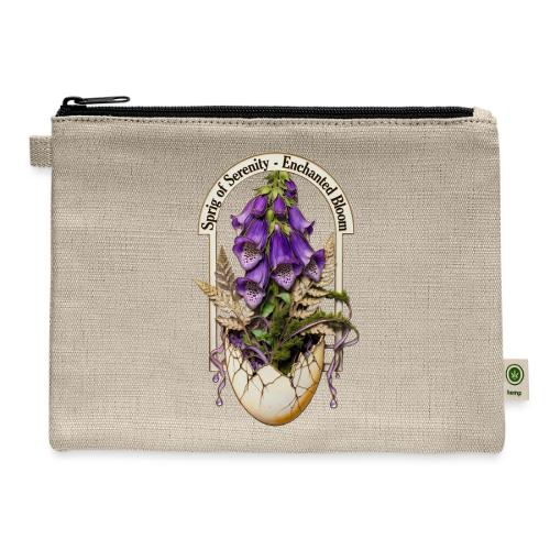 Spring Serenity Foxglove Tee, Easter Gift for wife - Hemp Carry All Pouch