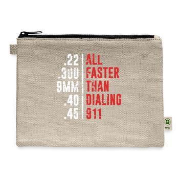 all faster than 911 - Hemp Carry All Pouch - natural - Front
