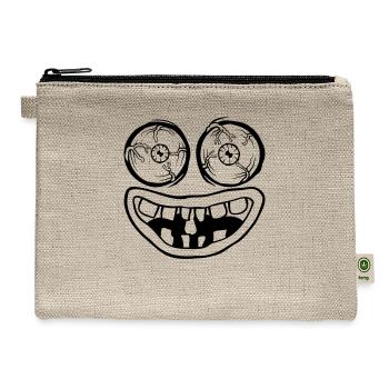 Horror Face Evil Monster - Hemp Carry All Pouch - natural - Front