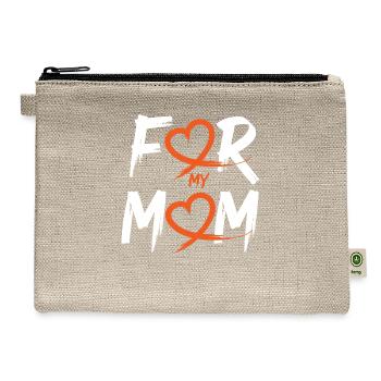 Leukemia Support For Mom - Hemp Carry All Pouch - natural - Front