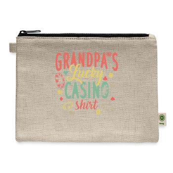 Casino Funny Poker Gambling - Hemp Carry All Pouch - natural - Front