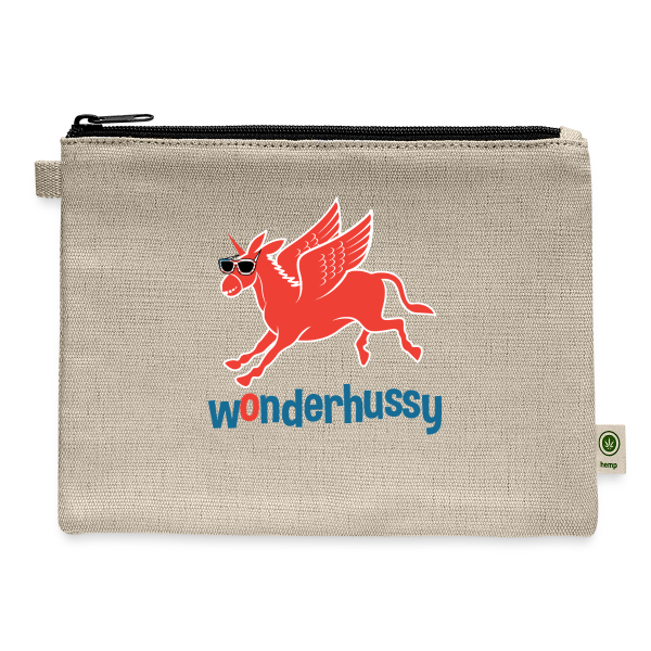 Wonderhussy Pegasus Branded - Hemp Carry All Pouch