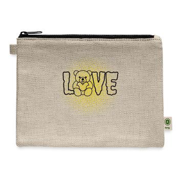 Love with Teddy - Hemp Carry All Pouch - natural - Front