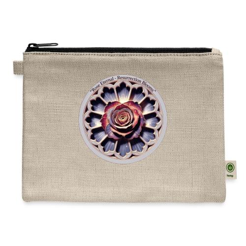 Easter Rose Resurrection T Shirt, Spring Gift - Hemp Carry All Pouch