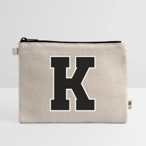 Varsity Letter K Collegiate Font Design - Hemp Carry All Pouch