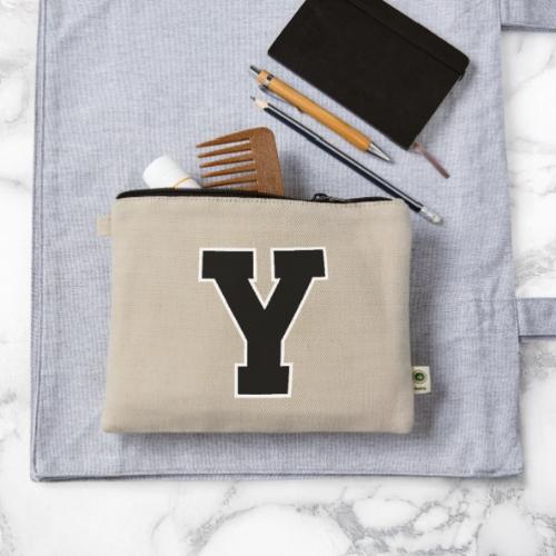 Varsity Letter Y Collegiate Alphabet Art - Hemp Carry All Pouch