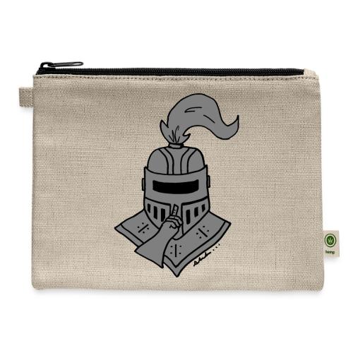 Shhh (gray) - Hemp Carry All Pouch