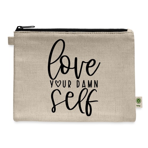 Love Your Damn Self Merchandise and Apparel - Hemp Carry All Pouch
