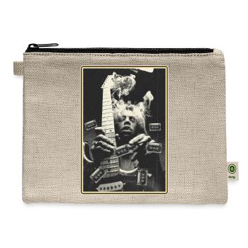 Gorilla with Electric Guitar - Hemp Carry All Pouch - natural - Front