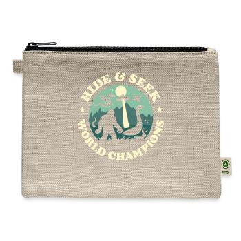 Hide Seek World Champions Cryptid Monster Team - Hemp Carry All Pouch - natural - Front