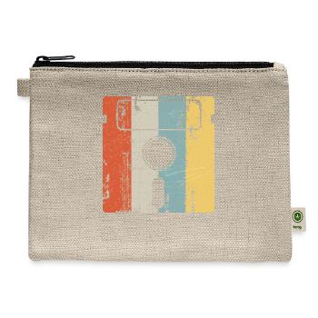 Programmer Nerd Computer Floppy Disc Retro Vintage - Hemp Carry All Pouch - natural - Front