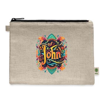 john name - Hemp Carry All Pouch - natural - Front