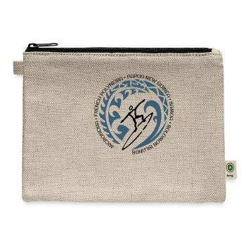 Vintage Surfing Fan Lover South Pacific - Hemp Carry All Pouch - natural - Front