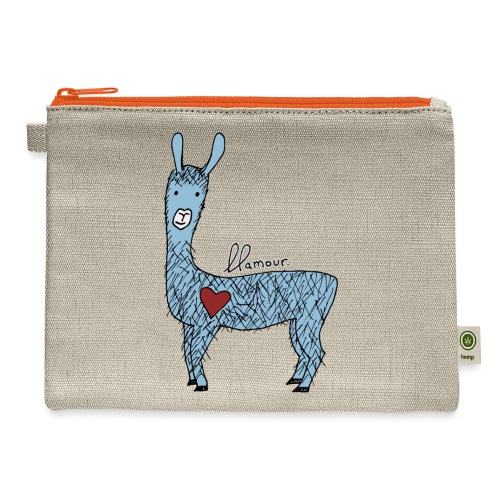 Cute llama - Hemp Carry All Pouch