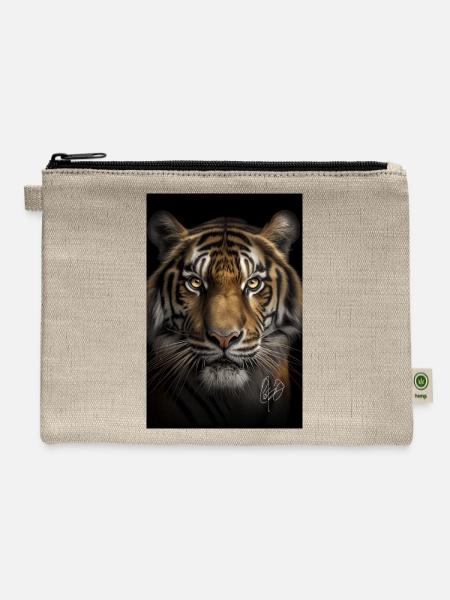 tiger1 - Hemp Carry All Pouch - natural