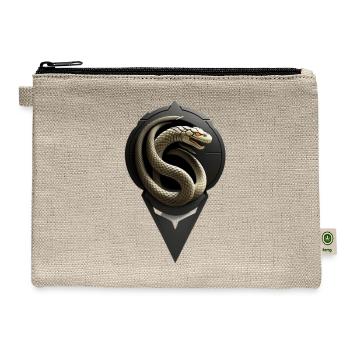 Snake Art Icon - Hemp Carry All Pouch - natural - Front